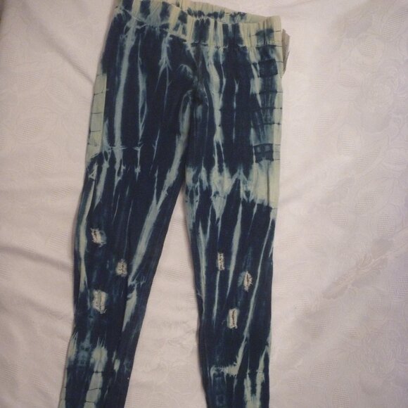 New USA Distressed Denim Skinny Jeans Pant Jegging Eclipse Tie Dye Leggings sz 0 - Picture 10 of 12